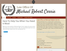 Tablet Screenshot of michaelcerrielaw.com